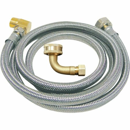 B&K 3/8 In. x 3/8 In. x 72 In. L Stainless Steel Dishwasher Connector 496-203